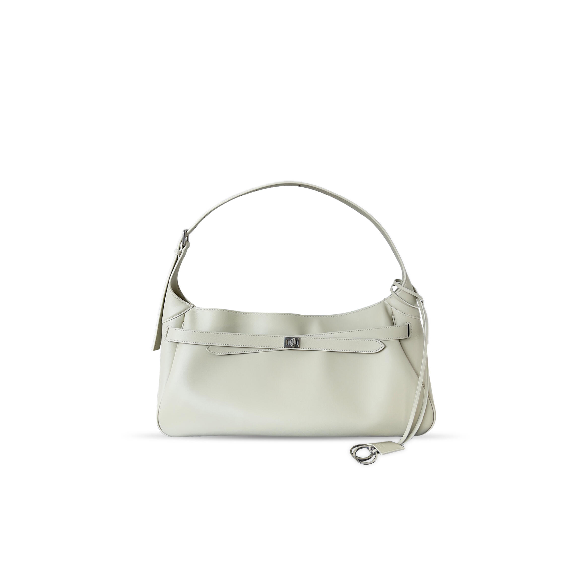 BALENCIAGA WOMEN'S BEL AIR SHOULDER BAG MEDIUM IN SOYA 8057603ABAW1000 (50*23.8*18cm)